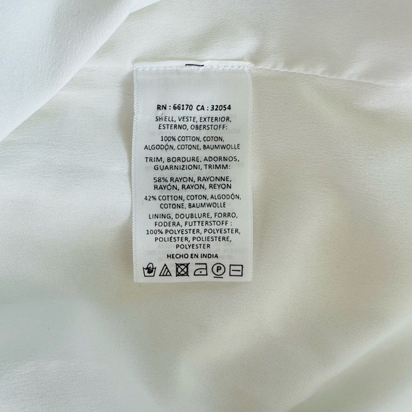 Anthropologie Leifsdottir Cloud White Cotton Sheer Maxi Dress Size S - Picture 9 of 9